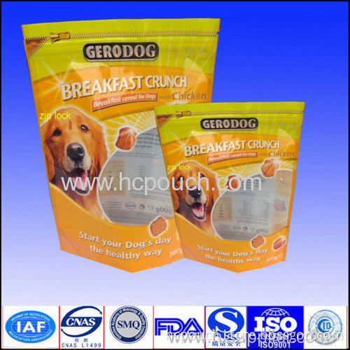 Aluminum Foil Stand Up Bag With Tear Notch 